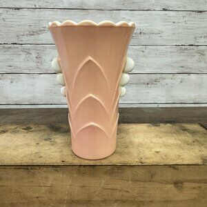 Vintage Anchor Hocking Glass Oyster & Pearl Pink Vase